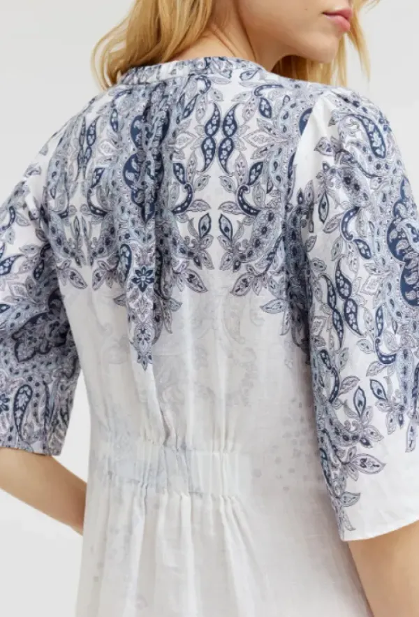 Online - Hali pitkä mekko, white/blue Mekot Ja Hameet|Juhlavaatteet