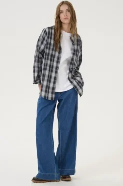 Online Harris ruutupaitis, tummansininen Paidat Ja Topit|Uutuudet