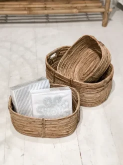 New - Chaka ovaalit rottinkikorit Kylpyhuonetarvikkeet|Säilytys