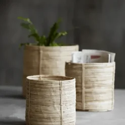 Online - Chaka säilytyskori, korkea pyöreä Kylpyhuonetarvikkeet|Säilytys