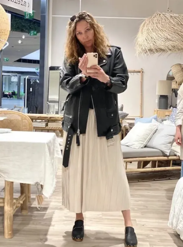 Hot - Emelie musta oversize nahkatakki Ulkotakit Ja -Liivit