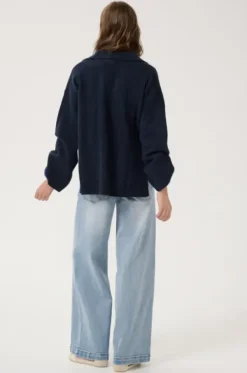 Clearance Huxi V-neck neule, tummansininen Neuleet Ja Neuletakit|Uutuudet