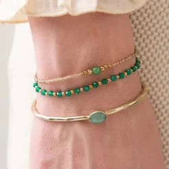 New Iris rannekoru Aventurine, gold Rannekorut