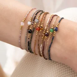 New Iris rannekoru Aventurine, gold Rannekorut