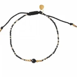 Clearance Iris rannekoru Black Onyx, gold Rannekorut