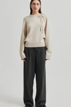 Sale Joline Knit O-Neck, pumice stone Neuleet Ja Neuletakit|Uutuudet