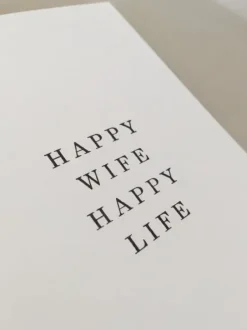Outlet - Happy Wife Happy Life -kortti Kortit