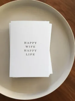 Outlet - Happy Wife Happy Life -kortti Kortit