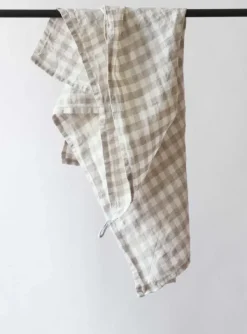 Outlet Keittiöpyyhe pellavaa, ruutu natural Keittiötekstiilit