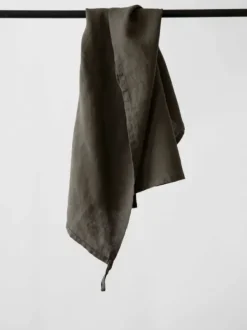 Sale Keittiöpyyhe pellavaa, taupe Keittiötekstiilit