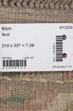 Hot Kelim matto, multi custom #618 / 210x337cm Matot