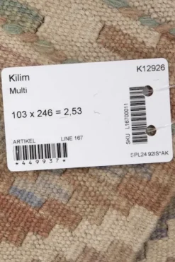 Online Kelim matto, multi custom #620 / 103x246cm Matot