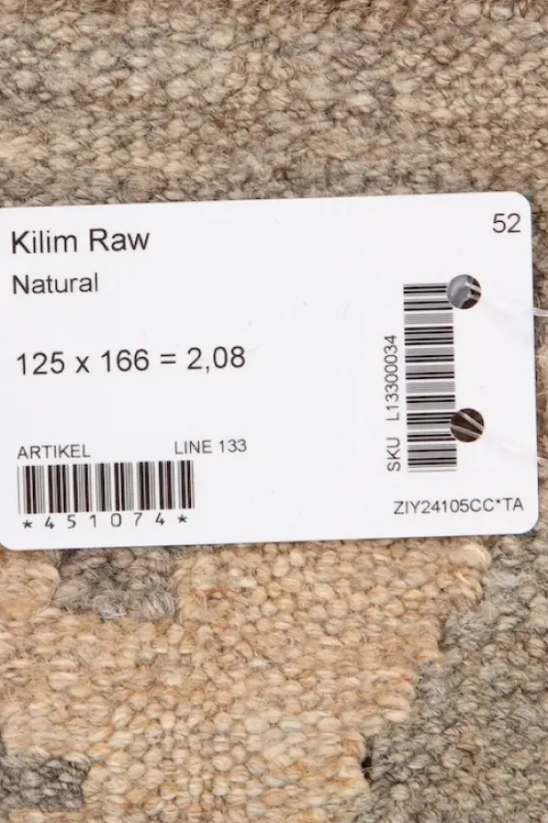 Kelim matto, natural #610 / 125x166cm Matot