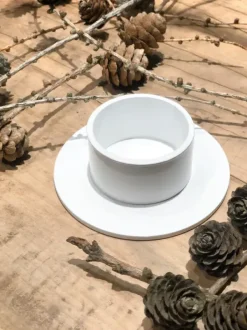 Sale The Circle kynttilänjalka 7 cm, valkoinen Kynttilät Ja Lyhdyt