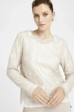 Hot Laica pitsipusero, beige Paidat Ja Topit|Juhlavaatteet