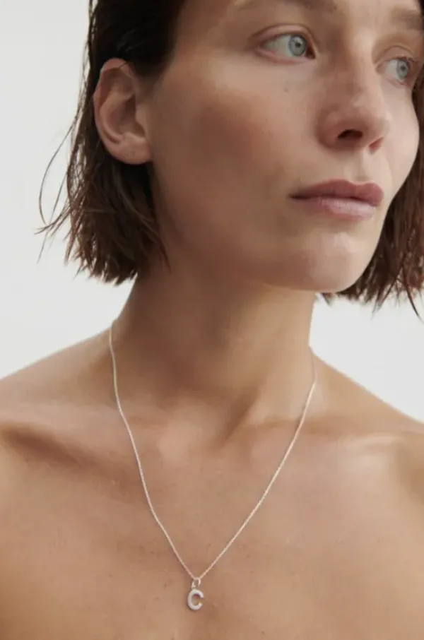 Discount Love Letter kirjainriipus, hopea Kaulakorut