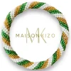Best - Green, White and Gold Nepali Bracelet B172 Maison Kizo