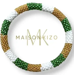 Best - Nepali Green, Gold, White Bracelet B170 Maison Kizo