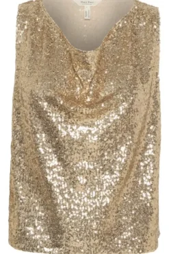 Malikka toppi, gold Paidat Ja Topit|Juhlavaatteet