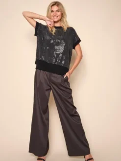 Outlet - Lani Wimo housut, mustat Farkut Ja Housut