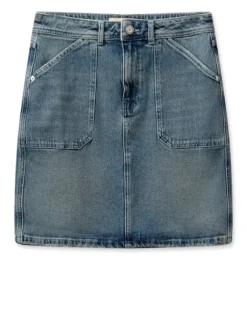 Hot - Maki Mondra farkkuhame, blue Mekot Ja Hameet