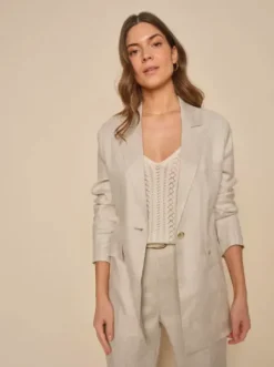 Hot - Selda pellavableiseri, cement Bleiserit Ja Liivit