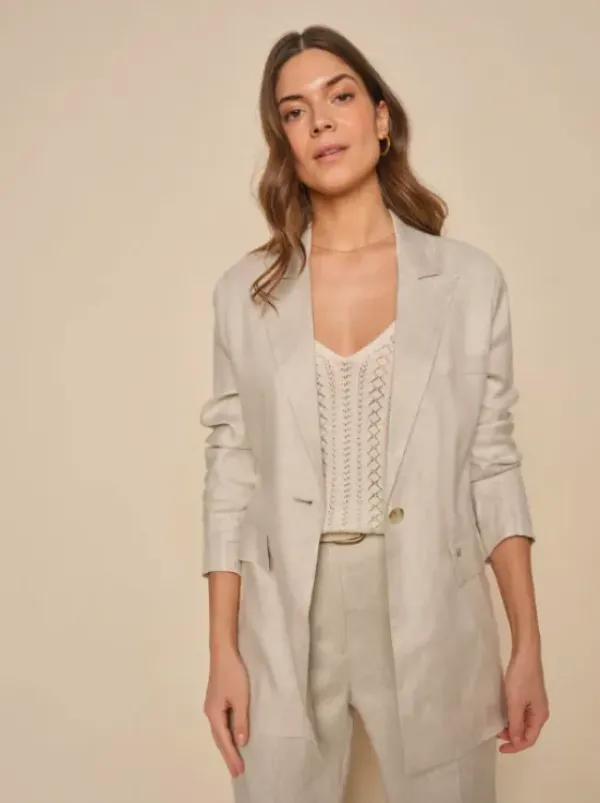 Hot - Selda pellavableiseri, cement Bleiserit Ja Liivit