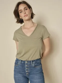 Outlet - Tulli Basic t-paita v-kaulus, mermaid Paidat Ja Topit