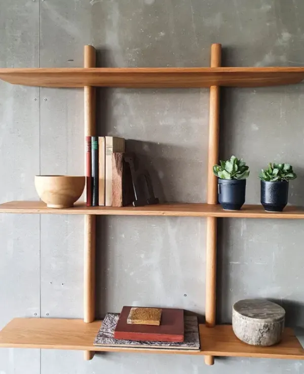 Online - seinähyllykkö, öljytty tammi Muut Huonekalut