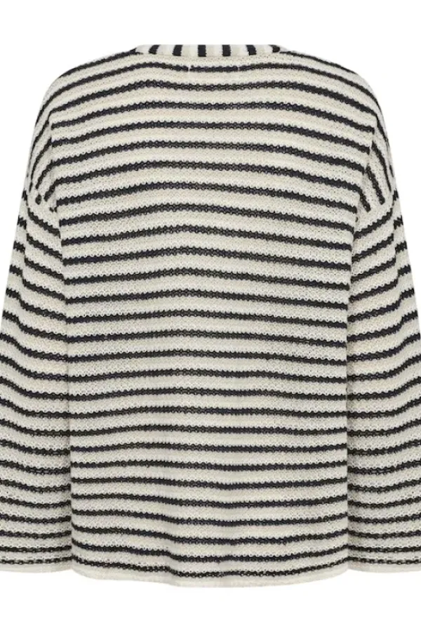 New Nahni neulepusero, navy natural stripe Neuleet Ja Neuletakit|Uutuudet