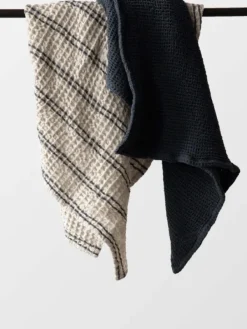 Hot Nella vohvelipyyhe 50x70, blue stripe Kylpyhuonetekstiilit|Keittiötekstiilit