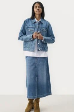 Discount Nichole farkkutakki, medium blue denim Ulkotakit Ja -Liivit|Uutuudet