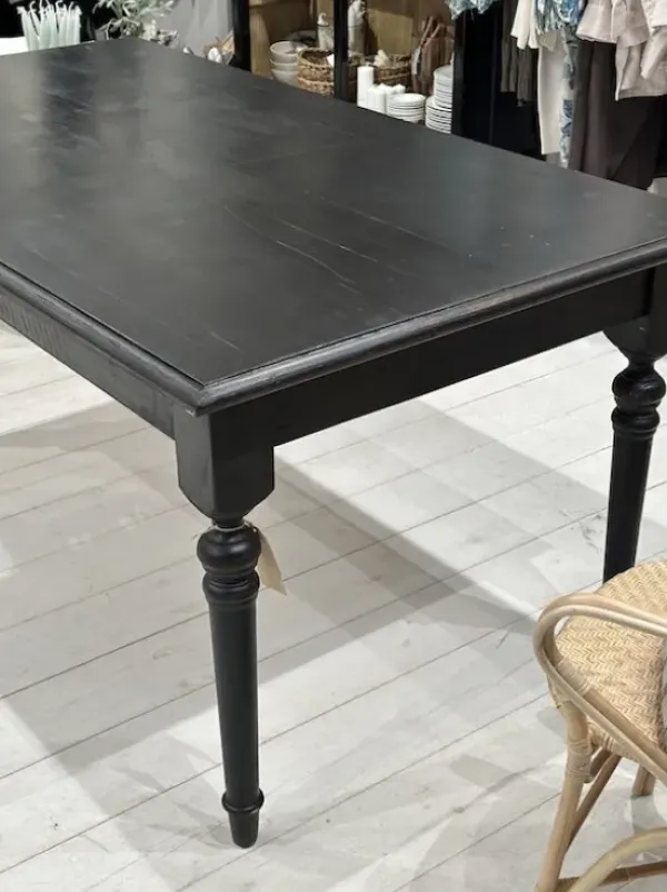 New - Vintage ruokapöytä, musta Vanhat Puuhuonekalut