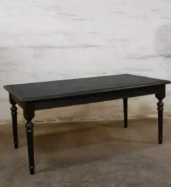New - Vintage ruokapöytä, musta Vanhat Puuhuonekalut