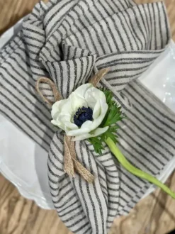 New - pellavaservetti, raidallinen 45x45 cm Keittiötekstiilit