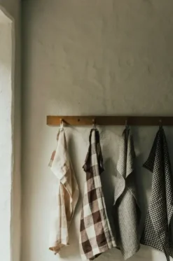 Online - raidallinen keittiöpyyhe pellavaa Keittiötekstiilit