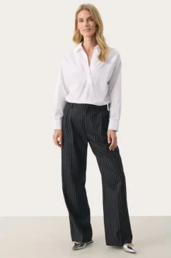 Best - Cherra pants, Dark navy pinstripe Farkut Ja Housut|Uutuudet