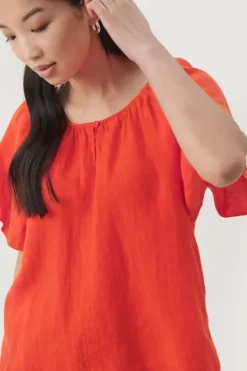 Best - Georgiana pusero, mandarin red Paidat Ja Topit