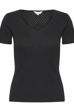 Outlet - June t-paita, black Paidat Ja Topit