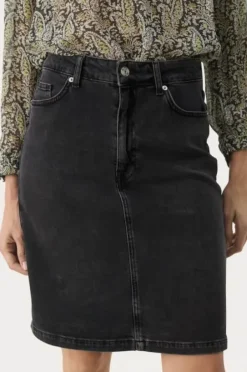 Discount - Leja farkkuhame, washed black denim Mekot Ja Hameet