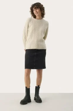 Discount - Leja farkkuhame, washed black denim Mekot Ja Hameet