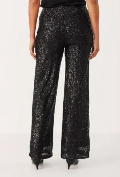 Clearance - Tatiana kimallehousut long, musta Farkut Ja Housut