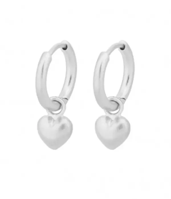 Hot - Heart Huggies korvakorut, hopea Korvakorut