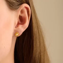 Online - Hidden Pearl nappikorvakorut, hopea Korvakorut