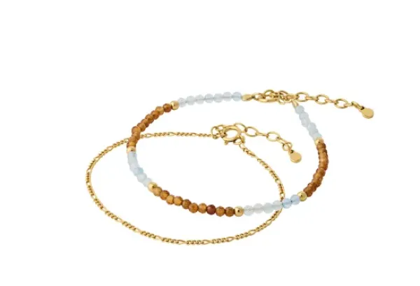 Outlet - Ocean Flow rannekorusetti, kulta Rannekorut