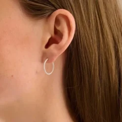 Sale - Small Twisted Creoles korvakorut, hopea Korvakorut