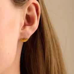 New - Sphere nappikorvakorut, kulta Korvakorut