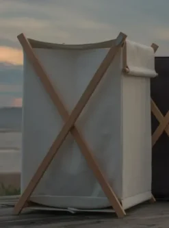 - pyykkikori kankaalla Kodinhoito|Kylpyhuonetarvikkeet