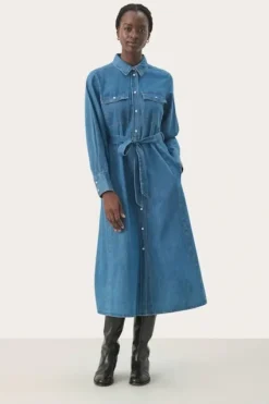 Best Polenka mekko, medium blue denim Mekot Ja Hameet|Uutuudet