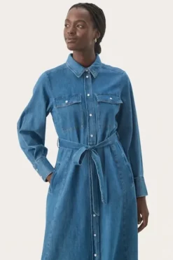 Best Polenka mekko, medium blue denim Mekot Ja Hameet|Uutuudet